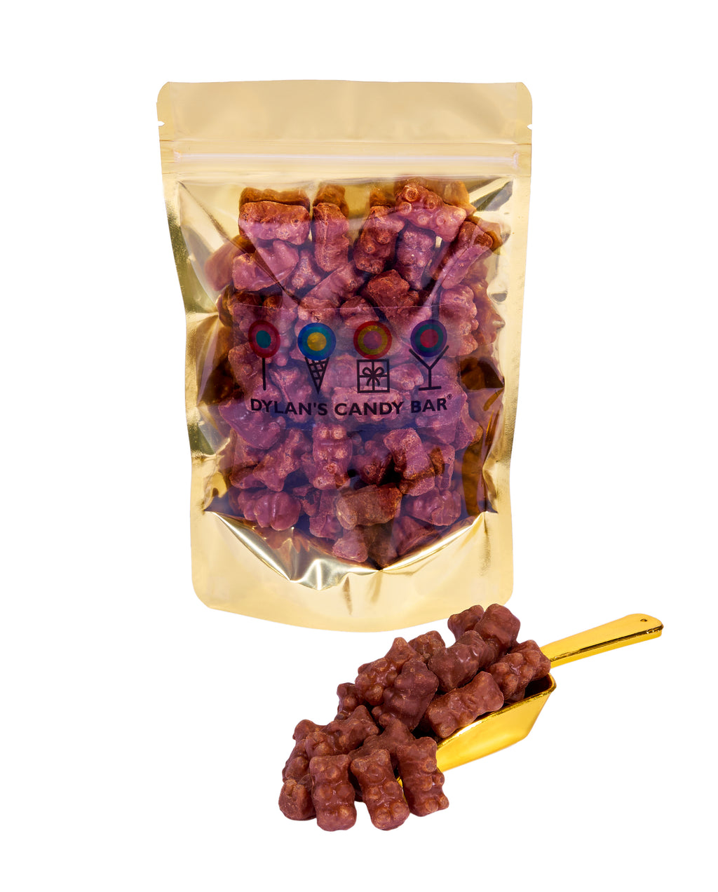 Milk Chocolate-Covered Fruity Gummy Bears Bulk Bag