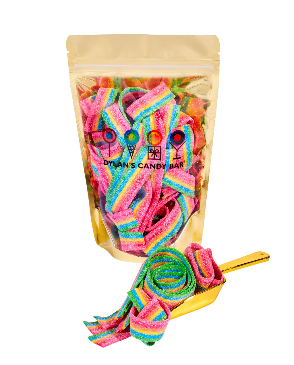 Sour Fruity Rainbow Belts Bulk Bag