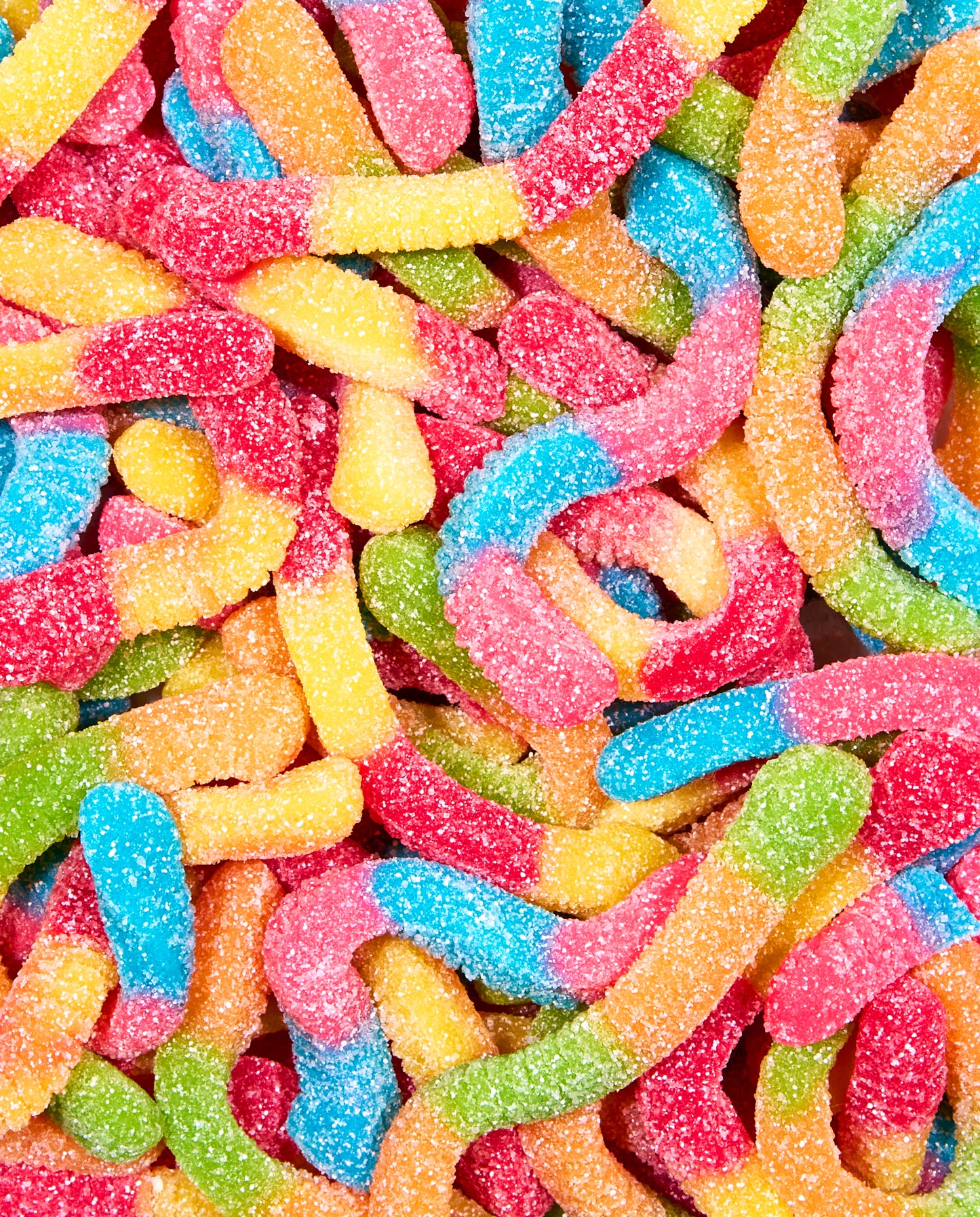 Sour Fruity Neon Gummy Worms Bulk Bag